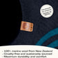MEOWFIA Cat Cave – Premium Felt Cat Bed for Indoor Cats, Handmade 100% Merino Wool (Medium, Black Aqua)