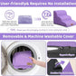 Dog Ramp and Stair for Bed 16" H-20 H,3-Step Cat Stair for Sofa and Chair,4-Step Dog Ramp for High Bed and Window,Durable Nonslip Fabric Stair for Indoor (Purple-16 H, Pet Friendly, 3)