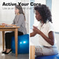 ProBody Pilates Yoga Ball - Fresh Colors Exercise Ball for Stability, Pregnancy, Workout & Physical Therapy