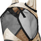 Harrison Howard Pro Luminous Horse Fly Mask Standard with Ears UV Protection for Horse Light Champagne Large Full Size