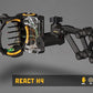Trophy Ridge React H4 Bow Sight - 4 Pin Sight, Tool Less Windage and Elevation Adustability, 2nd Axis Leveling, Adjustable Click Light