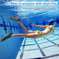 Gintenco Swim Fins, Kids Swim Training Fins for Lap Swimming, Travel Size Flippers with Mesh Bag, Silicone Swimming Fins for Kids Teens Adults Women Men