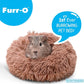 Paw Inspired Furr-O Burrowing Pet Bed with Zip-On Spandex and Fleece Bottoms for Guinea Pigs and Other Small Animals, Cozy Carrier, Hideout Enrichment Toy, Cage Accessories (Beige)