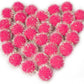 VAPKER 30 Pcs Cat Ball Toys Sparkle Balls Extra Large 2 Inch Cat's Favorite Chase Glitter Ball Glitter Tinsel Pom Poms Balls Hot Pink Color