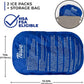 Thrive Reusable Ice Packs for Injuries - Large 2-Pack, Dark Blue - Long-Lasting Gel Cold Therapy - Ice Pack for Neck & Shoulders, Knee & Back Pain Relief