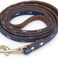 Puppy Leash for Small Dogs Cute Leather Navy Leashes (Leash-Navy)