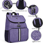 BAGLHER丨Dog Travel Bag, Airline Approved Pet Supplies Backpack, Dog Travel Backpack Accessories Set with 2 Silicone Collapsible Bowls and 2 Food Baskets. Purple