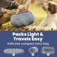 Travel Dog Bed (42" x 30") – Foldable, Packable Camping Dog Bed – Water Resistant, Cozy & Durable Mat with Soft Padding – Compact, Portable & Machine Washable – Large & Small Breeds – Grey