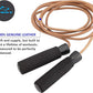 HUEY Sport Leather Jump Rope Skipping Rope for Speed Quiet Training Boxing MMA Cardio Crossfit Fitness Workout Indoor and Outside Exercise for Adult Kids Men and Women (5.5 oz)
