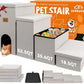 Dog Stairs with Condo 23" H, 4-Step Wider Folding Storage Pet Stairs Gift for Small/Medium/Large Old Dogs Cats, Dog Steps for High Beds Window, Ramp for Climbing Car Up to 200 lbs, Beige