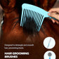 Harrison Howard Horse Grooming Kit 11-Piece Equine Care Series Horse Brush Sets with Organizer Tote Bag Tack Room Supplies Shedding Grooming Massaging Tools Blue Brushstroke Ponies