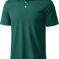 MAGCOMSEN Men's Polo Shirts 3 Buttons Casual Work T Shirts Quick Dry Short Sleeve Golf Shirt Pique Jersey Outdoor Performance