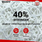 Velocity Heavy Duty Black & White Lacrosse Net - Fits 6’x6’x7’ Goals - Weatherproof, UV Resistant 1000D High-Strength Polyester - Comes with 100+ Feet of Lacing Cord and 4 Quick Ties