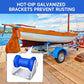 4INCH/5INCH Updated Boat Trailer Rollers with Brackets Blue Keel Roller Assembly Galvanized Steel