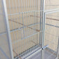Large Double Center Divider Birdhouse Treehouse Bird Flight Parrot Breeder Cage Feeder Doors Side Breeding Nest Doors Easy Clean Pull Out Tray with Removable Rolling Stand