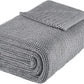 L'AGRATY Knitted Weighted Blanket - 60"x80" 15lbs Cooling Chunky Knit Heavy Blanket for Adults Braided Crochet Throw Thick Cable Yarn Knit Decorative No Beads Evenly Weighted Machine Washable