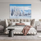 Nature Wall Art Prints - Ocean Forest Mountain Lake Canvas Landscapes - Small to Extra Large Living Room Bedroom Kitchen Bathroom Décor (Snow Covered Trees on Mountain, 39L" x 59W" - 3 Panels)