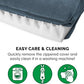 Furhaven Orthopedic Dog Bed for Large Dogs w/ Removable Bolsters & Washable Cover, For Dogs Up to 95 lbs - Sherpa & Chenille Sofa - Orion Blue, Jumbo/XL