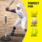 Portable Batting Tee for Baseball/Softball - Adjustable Height 24" to 46", 25" to 37", Baseball Practice Training Hand-Rolled Flexible Rubber Top & Heavy Duty Base for T-Ball, Youth & Adults