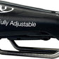 SRT Super Short Noseless Pain-Free Adjustable Bicycle Saddle Black with Titanium Rails Custom Fit Comfort, one Size