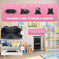ANCHEER 56" Double Mini Trampoline for Kids, Mini Rebounder with 5-Level Adjustable Handle, Parent-Child Trampoline for Kids, Max Load 220lbs, Fun for Indoor/Outdoor