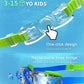 Kids Swim Goggles, Swimming Goggles for Kids with Nose Clip, Earplugs, Nose Bridge for Age 3-15