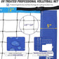 Portable Outdoor Volleyball Net Set System for Backyard Beach with Heavy Duty Poles, Durable Net, PU Volleyball & Pump, Carry Bag