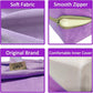 NGT new guide steps Yoga Bolster Pillow for Meditation and Support - Rectangular Yoga Cushion Foam Wedges Washable Suede Pillowcase for Men and Women with Carry Handles.…