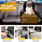 Dog Car Seat for Small/Medium Dogs, Memory Foam Dog Booster Seat, Travel Safety with Washable Removable Cover, Storage Pockets for Dogs up to 35 lbs(Black)