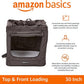 Amazon Basics Folding Portable Soft Pet Dog Crate Carrier Kennel, 30 x 21 x 21 inches, Black