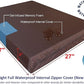 Dogbed4less Premium Orthopedic Memory Foam Dog Bed for Medium Large Dogs, Washable Durable Denim Cover, Waterproof and Extra External Pet Bed Case 37"X27"X4"