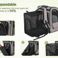 Pecute Pet Carrier Backpack, Dog Carrier Backpack, Expandable with Breathable Mesh for Small Dogs Cats Puppies, Pet Backpack Bag for Hiking Travel Camping Outdoor Hold Pets Up to 17 Lbs
