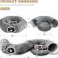 Bubble Cat Tunnel for Indoor Cats, Round Peekaboo Cave Toy with Dangling Balls, Donut Tunnel Bed with Circle Mat for Puppy Kitten Rabbit, Grey