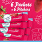 Crystal Light Wild Strawberry Artificially Flavored Powdered Drink Mix with Caffeine, 120 ct Pack, 12 Boxes of 10 On-the-Go-Packets