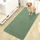 OLANLY Dog Door Mat for Muddy Paws 47x24, Absorbs Moisture and Dirt, Absorbent Non-Slip Washable Doormat, Quick Dry Chenille Mud Mat, Entry Indoor Entryway Carpet for Inside Floor, Olive Green