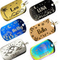 Personalized Dog Tag with 5 Lines of Custom Deep Engraved Durable Stainless Steel Pet ID Name Tag Designer Regular Size Rectangle