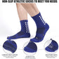 2 Set Grip Soccer Socks and Shin Guard Sleeves Non Slip Soccer Sleeve Socks for Men Women