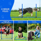 Dog Agility Course Backyard Set Dog Agility Equipment Obstacle Course Backyard Includes Adjustable High Hurdle,6 Weave Poles,Extended Tunnel,Jump Ring,Square Pause Box,2 Balls,Whistle,2 Carrying Bags