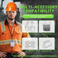 AOLAMEGS Construction Vented Hard Hats -Adjustable Vented Hard Hat with Visor for Men Women ABS Safety Helmet 6-Point Suspension Work Hardhats for Outdoor Height Industrial (Orange Clear Visor)