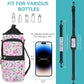 icolor Water Bottle Carrier Bag with Strap 25/32/40 oz Crossbody Bottle Holder with Phone Pocket Sling Sleeve Insulated Neoprene Water Bottle Pouch for Walking Travelling
