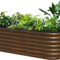 SnugNiture Galvanized Steel Raised Garden Bed, 6x2x2 ft, Outdoor Oval Deep Root Planter Box for Growing Vegetables, Flowers and Fruits