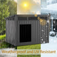 DRATO Dog House for Both Indoor and Outdoor with Weatherproof Roof Removable Floors for Medium to Large Dogs Interior Space (Black, Medium(32.2 * 25.12 * 24.13''))