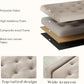 Ottoman with Storage, 48.8" Fabric Storage Ottoman Bench with Hinge, Bedroom Bench, Upholstered Benches with Seating for Living Room, Entryway (Khaki)