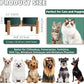 Elevated Ceramic Dog Bowl Set - Raised Feeding Bowls with Non-Slip Bamboo Stand - Small Pet Dishes for Food and Water - Ideal for Cats and Puppies - 16.23 OZ - 2 Cups - 480 ML