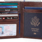Polare Luxury RFID Blocking Leather Passport Holder Travel Wallet For Men and Women (Coffee)