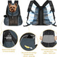 WOYYHO Pet Dog Carrier Backpack Small Dog Front Backpack Ventilated Mesh Dog Travel Back Pack with Safety Belt for Travel Hiking Cycling Outdoor Adventures (Size L: 10-14 lbs, Dark Gray)