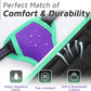 Eagloo Dog Harness for Large Dogs, No Pull Service Vest with Reflective Strips and Control Handle, Adjustable and Comfortable for Walking, No Choke Pet Harness with 2 Metal Rings, Purple & Green, L