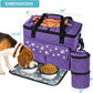 Dog Travel Bag, Airline Approved Dogs Bags for Traveling, 2 Dog 's Food Travel Container and Collapsible Bowls, Weekend Pet Travel Bags (X-Large)
