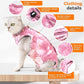 Cat Recovery Suit After Surgery, Cat Recovery Wear for Abdominal Wounds Cat Onesie Cone E-Collar Alternative,Pink L