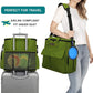 Modoker Dog Travel Bag, Weekend Pet Travel Set for Dog and Cat, Airline Approved Tote Organizer with Multi-Function Pockets and 2 Food Storage Containers, 2 Collapsible Bowls, 1 Feeding Mat (Green)